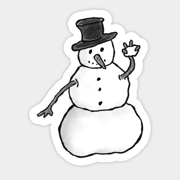 Snowman Sticker by BlueTiger